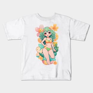 Cute anime bikini girl Kids T-Shirt